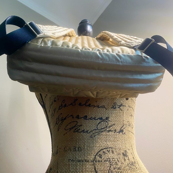 ♥️💖 NWT Michael Kors Winnie Pale Gold Metallic Nylon Large Backpack Bag $448 - Picture 12 of 15